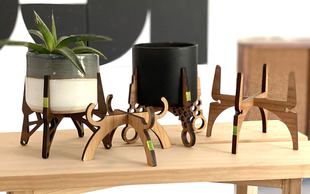 Modern Candle Stands for 3 wick candles.